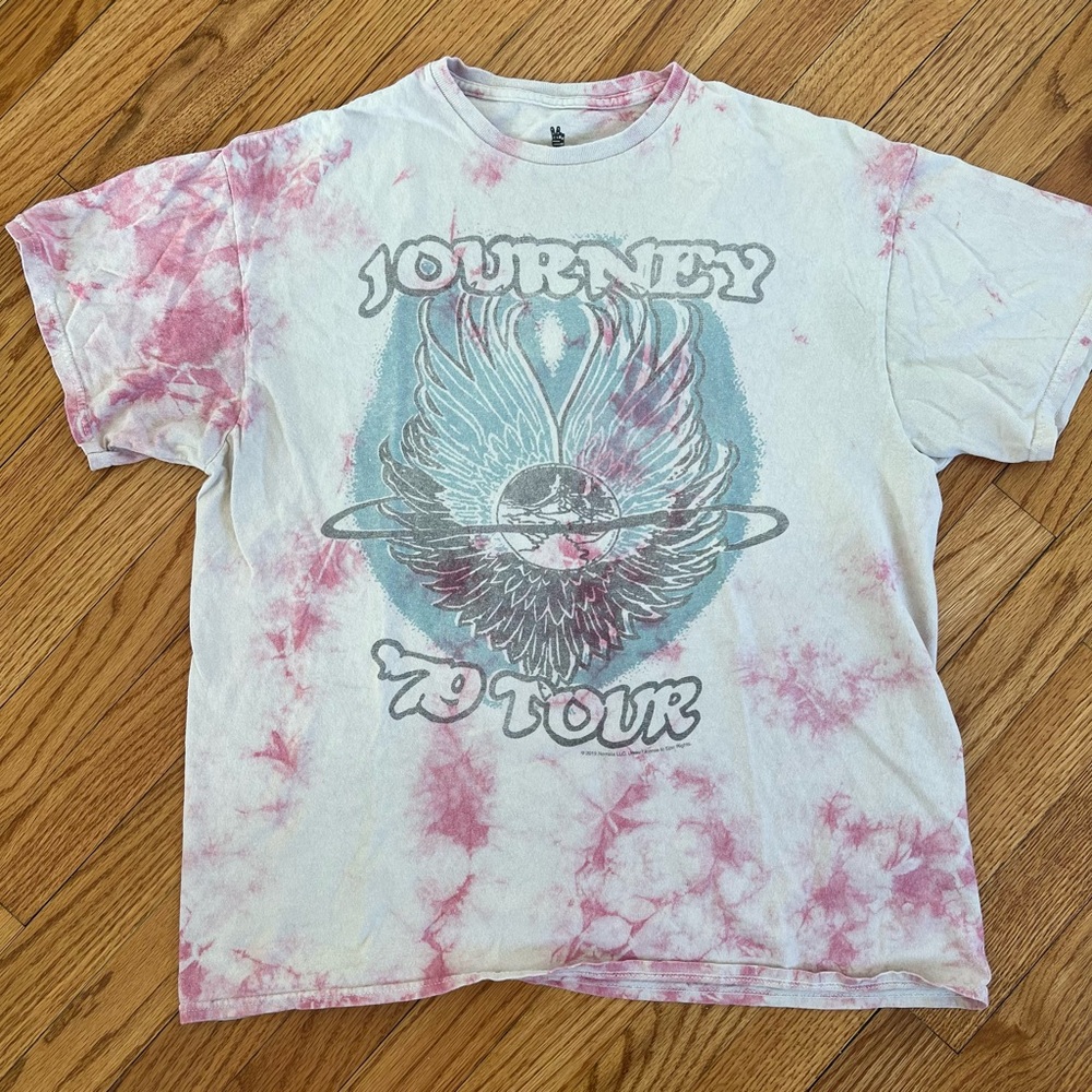 Journey Band Tour T-Shirt - Pink and White